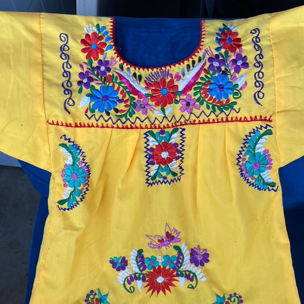 Mexican Embroidered Girl Dress